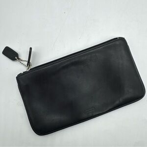 Coach Black Leather Wristlet